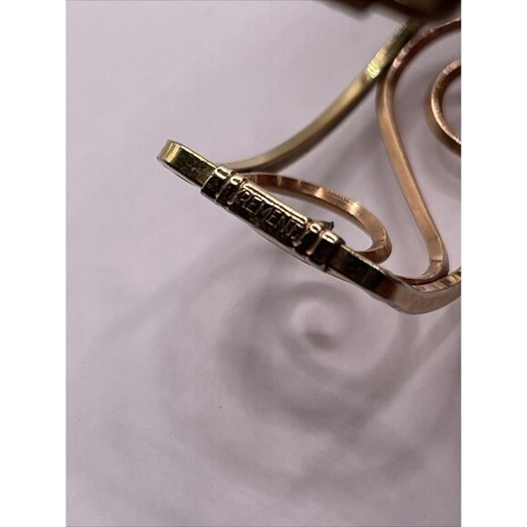 Vintage Krementz Gold Tone Swirl Scroll Open Work Cuff Bracelet - Picture 6 of 11